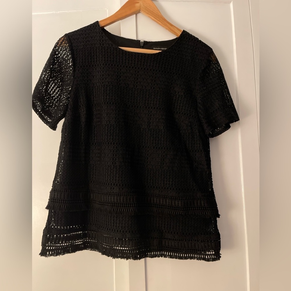 Banana Republic Black short sleeve top
